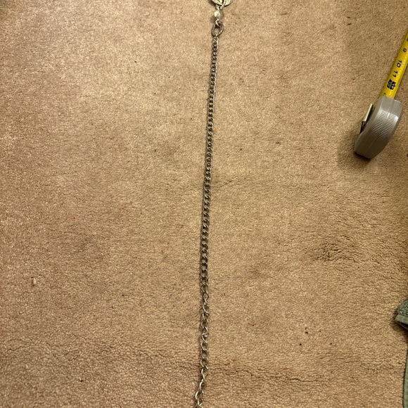 CHICO’S Metal Chain Embellished Adjustable Belt 42” Long - Picture 4 of 6